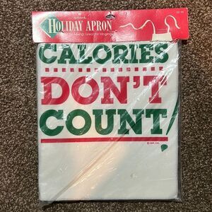 Christmas calories don’t count Hallmark apron new in package